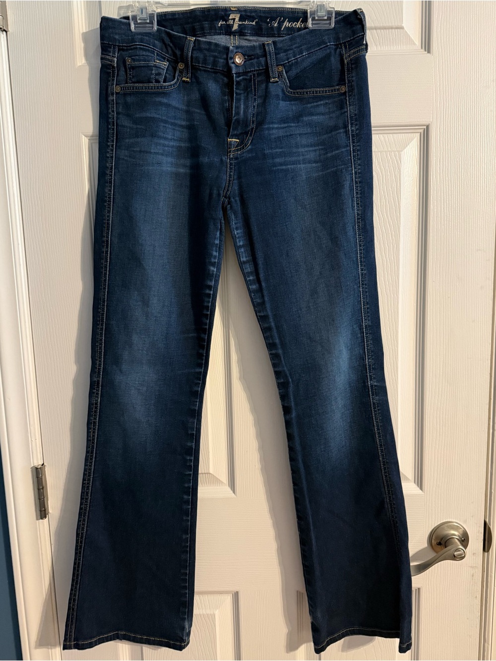 7 For All Mankind A Pocket Dojo Flare Jeans Women’s Size 30